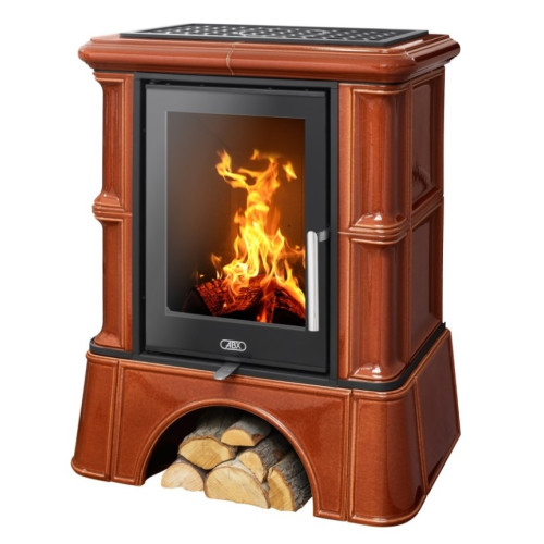 Kachlová kamna ABX Bavaria exklusive kachlový sokl, Kaštan